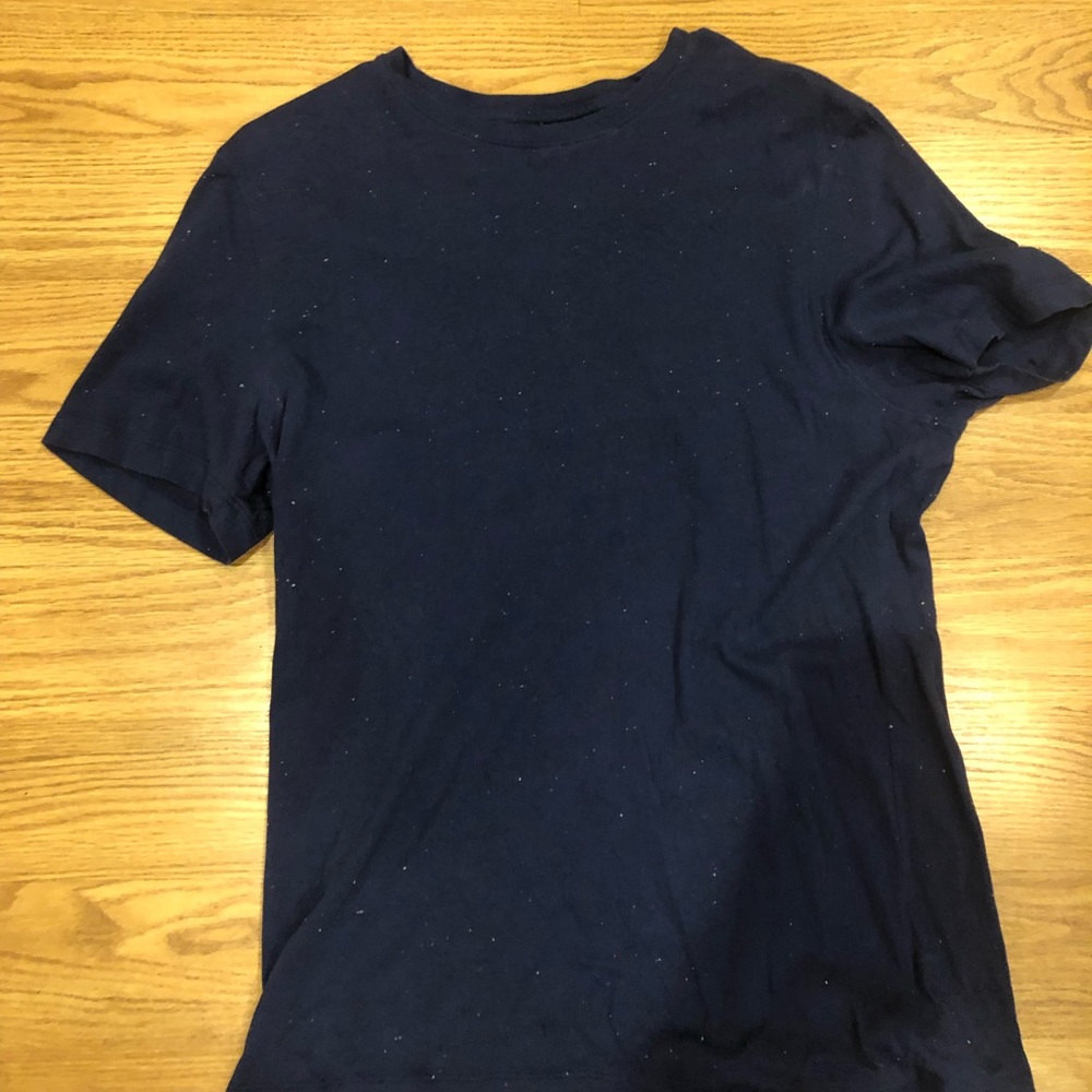 Michael Kors Blue T shirt with white speckles (not lint!)